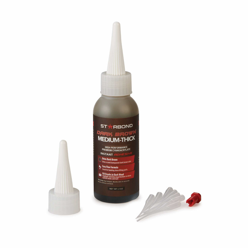 BR-500 Dark Brown CA Glue - Medium-Thick - 2 oz
